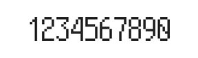 5×10数字点阵字体 ddN510AB1616