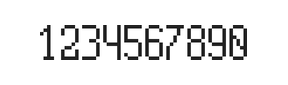 5×10数字点阵字体 ddN510AB1626
