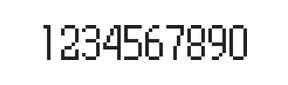 5×10数字点阵字体 ddN510AB1631