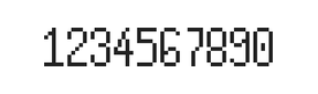 5×10数字点阵字体 ddN510AB1669