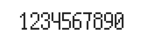5×10数字点阵字体 ddN510AB1684