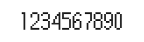 5×10数字点阵字体 ddN510AB1694