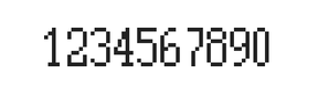 5×10数字点阵字体 ddN510AB1695