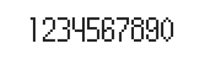 5×10数字点阵字体 ddN510AB1698
