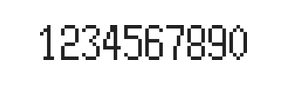 5×10数字点阵字体 ddN510AB1700