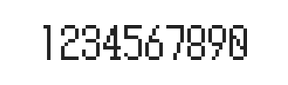 5×10数字点阵字体 ddN510AB1702