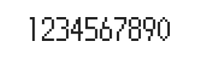 5×10数字点阵字体 ddN510AB1707