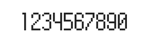 5×10数字点阵字体 ddN510AB1717