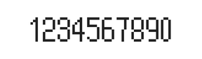 5×10数字点阵字体 ddN510AB1732