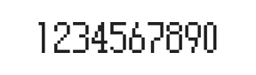5×10数字点阵字体 ddN510AB1736