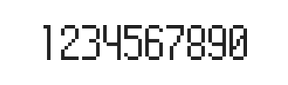 5×10数字点阵字体 ddN510AB1738