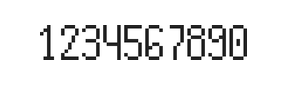 5×10数字点阵字体 ddN510AB1743