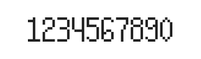 5×10数字点阵字体 ddN510AB1750