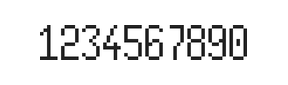 5×10数字点阵字体 ddN510AB1759