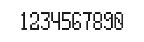 5×10数字点阵字体 ddN510AB1798