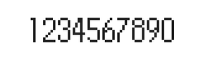 5×10数字点阵字体 ddN510AB1800