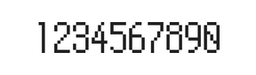 5×10数字点阵字体 ddN510AB1802