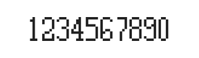5×10数字点阵字体 ddN510AB1807
