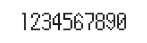 5×10数字点阵字体 ddN510AB1828