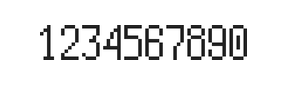 5×10数字点阵字体 ddN510AB1843