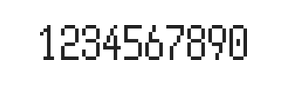 5×10数字点阵字体 ddN510AB1854