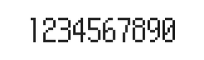 5×10数字点阵字体 ddN510AB1868