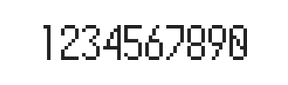 5×10数字点阵字体 ddN510AB1885