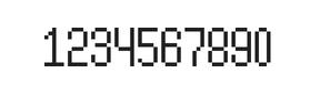 5×10数字点阵字体 ddN510AB1892