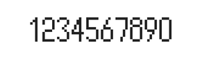 5×10数字点阵字体 ddN510AB1897