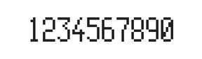 5×10数字点阵字体 ddN510AB1907