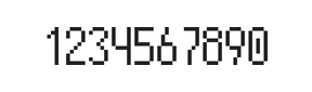 5×10数字点阵字体 ddN510AB1908