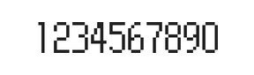 5×10数字点阵字体 ddN510AB1912