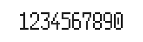 5×10数字点阵字体 ddN510AB1914