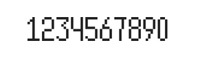 5×10数字点阵字体 ddN510AB1924