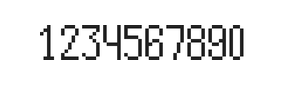 5×10数字点阵字体 ddN510AB1930