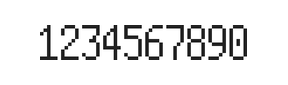 5×10数字点阵字体 ddN510AB1940