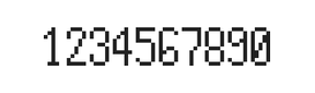 5×10数字点阵字体 ddN510AB1963