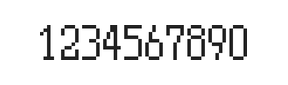5×10数字点阵字体 ddN510AB1969