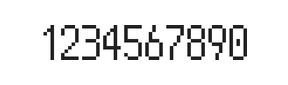 5×10数字点阵字体 ddN510AB1973