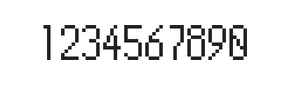 5×10数字点阵字体 ddN510AB1981