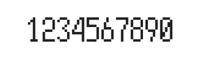 5×10数字点阵字体 ddN510AB1990