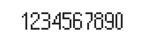 5×10数字点阵字体 ddN510AB1991