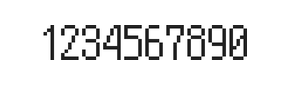 5×10数字点阵字体 ddN510AB1996