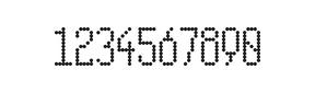 5×11数字点阵字体 ddN511AA0007