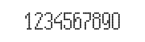 5×11数字点阵字体 ddN511AA0010