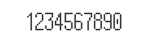 5×11数字点阵字体 ddN511AA0011