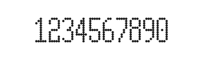 5×11数字点阵字体 ddN511AA0014