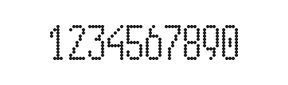 5×11数字点阵字体 ddN511AA0016