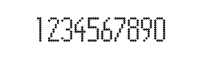 5×11数字点阵字体 ddN511AA0018