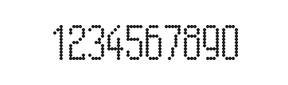5×11数字点阵字体 ddN511AA0021